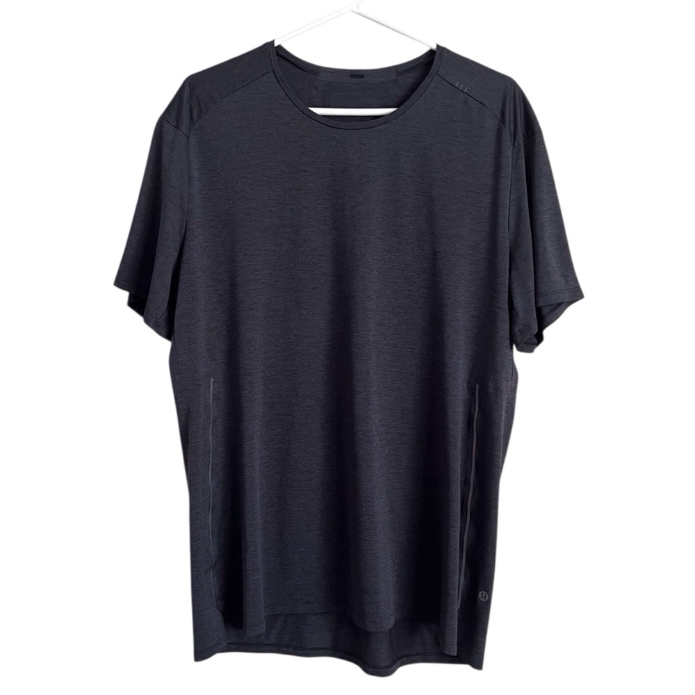 Lululemon Men’s Dark Grey Fast and Free Tee Active Athletic Running Gym Large ?